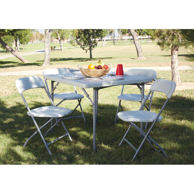 Square folding table and hot sale chairs